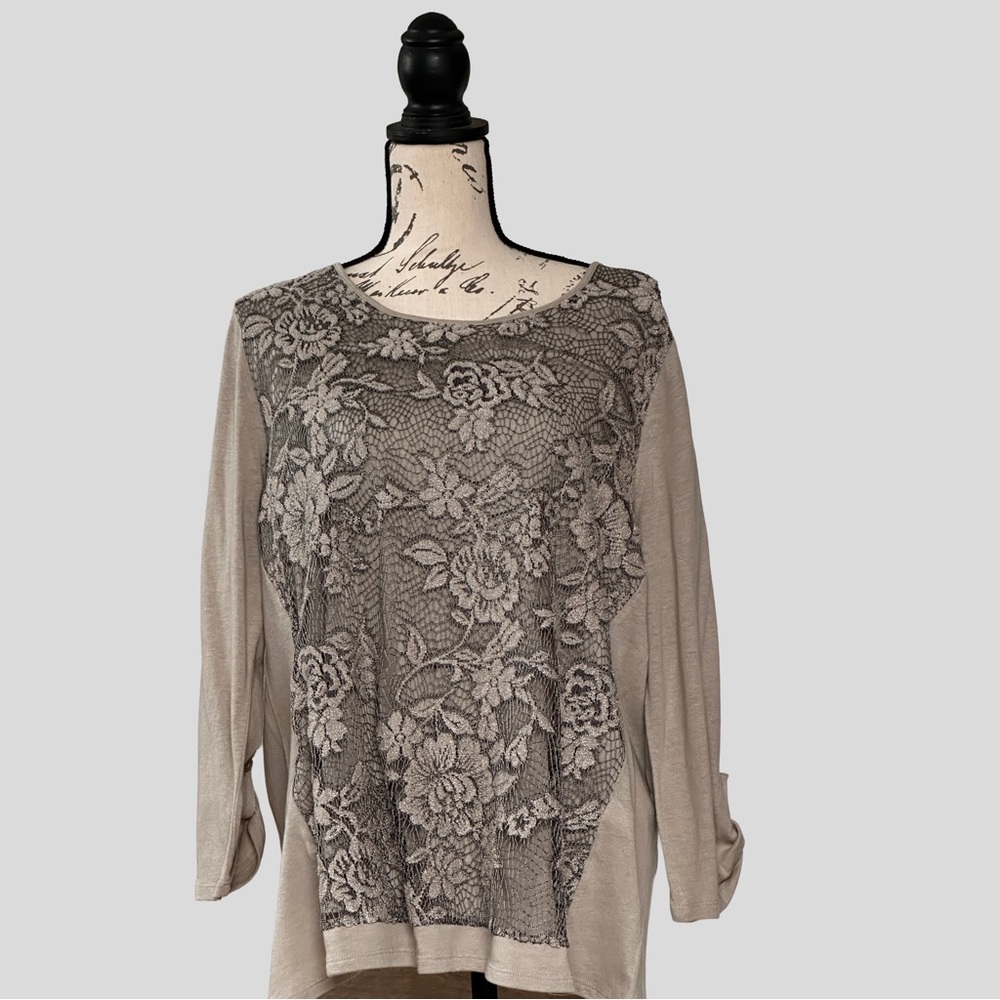 Chico's Gray Women's Tunic Top XL (Chicos 3)
